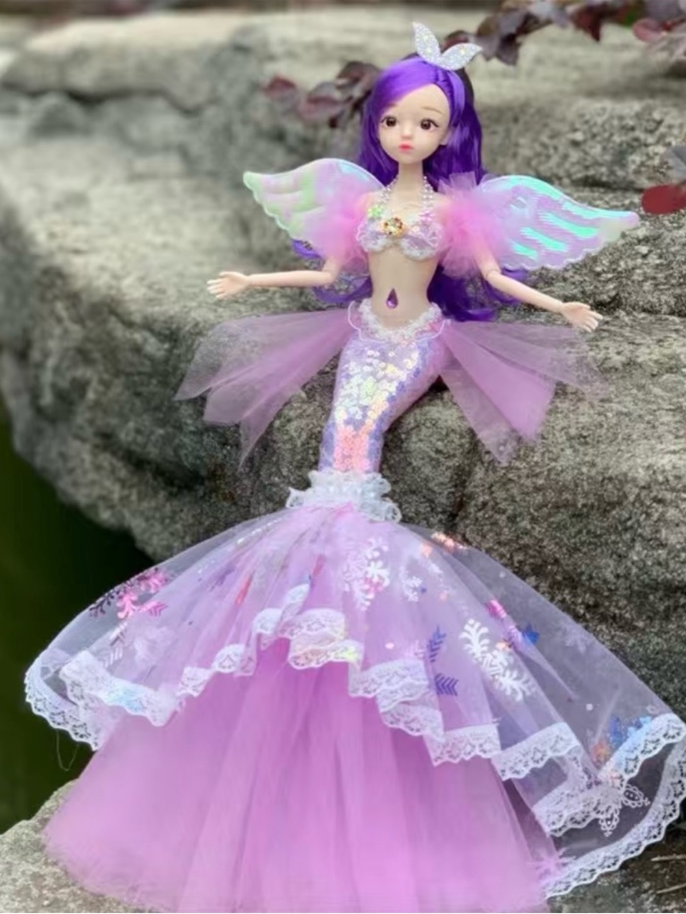 Fantasy Mermaid Princess Doll - Pink - Picture 7 of 8